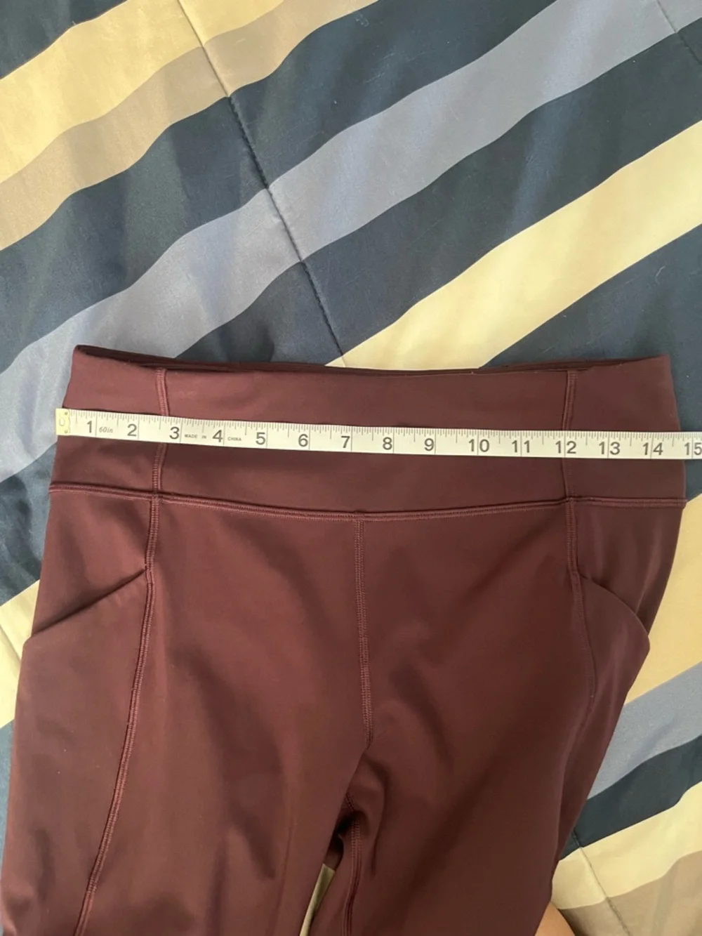 🍋 LIKE NEW Lululemon Time To Sweat 7/8 Tight 25" in Plum Shadow - Sz 8 - Picture 12 of 16